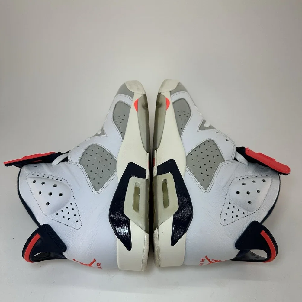 Nike Air Jordan 6 Retro Infrared White Grey 2018 Size 10 384664-104